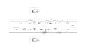 東急/自由が丘駅/TY電気額面/№105駅看板・駅広告、位置図