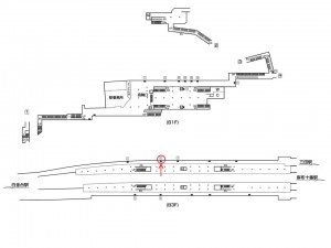 東京メトロ／白金高輪駅／南北線／№2駅看板・駅広告、位置図