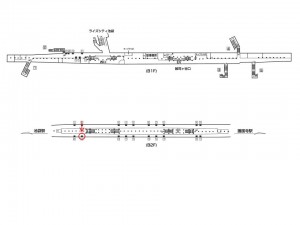 東京メトロ／東池袋駅／有楽町線／№19駅看板・駅広告、位置図