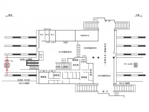 JR/東船橋駅/ホーム№B01&B02№02駅看板・駅広告、位置図