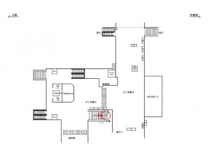 JR/久喜駅/本屋口/№49駅看板・駅広告、位置図