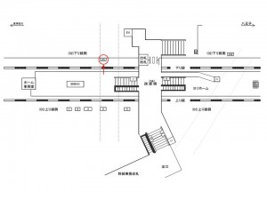JR／新横浜駅／下り線側／№25駅看板・駅広告、位置図