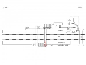 JR/中野島駅/上りホーム/№13駅看板・駅広告、位置図