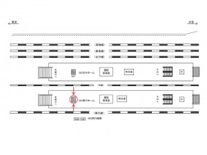 JR/東十条駅/南行ホーム№B01&B02№02駅看板・駅広告、位置図