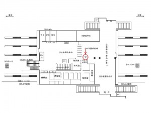 JR／東船橋駅／本屋改札外／№2駅看板・駅広告、位置図