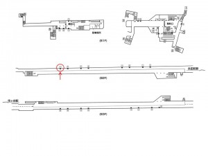 東京メトロ／麹町駅／有楽町線／№1駅看板・駅広告、位置図