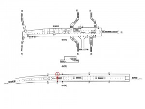 東京メトロ／月島駅／有楽町線／№2駅看板・駅広告、位置図