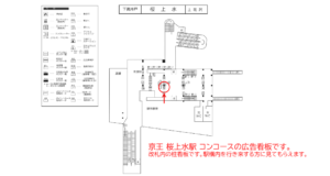 京王／桜上水駅／駅がく／№60駅看板・駅広告、位置図