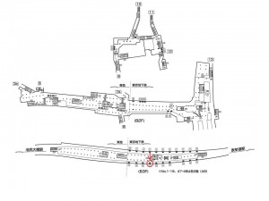 東京メトロ／渋谷駅／半蔵門線№17A№A駅看板・駅広告、位置図