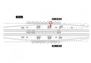 小田急　相模大野駅／下り線側／№1120駅看板・駅広告、位置図