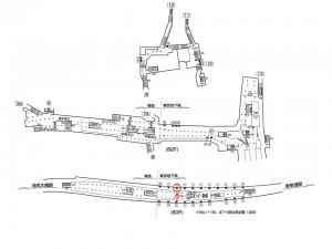 東京メトロ／渋谷駅／半蔵門線№2B№B駅看板・駅広告、位置図