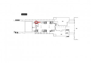 小田急　相模大野駅／階段正面／№1303駅看板・駅広告、位置図