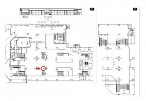東武　新越谷駅／コンコース／№140駅看板・駅広告、位置図