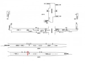 東京メトロ／住吉駅／半蔵門線／№3駅看板・駅広告、位置図