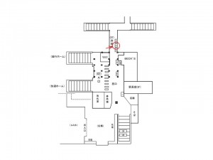 JR／荻窪駅／跨線橋／№13駅看板・駅広告、位置図