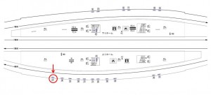 京王／北野駅／上りホーム前／№230駅看板・駅広告、位置図