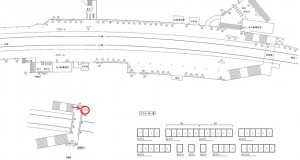 東武　大山駅／跨線橋／№73駅看板・駅広告、位置図