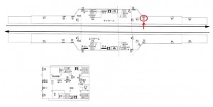 京王／多摩境駅／駅でん／№150駅看板・駅広告、位置図