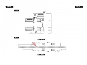 小田急　六会日大前駅／／№1102駅看板・駅広告、位置図