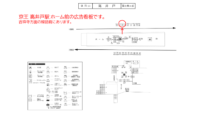 京王／高井戸駅／駅だて／№120駅看板・駅広告、位置図