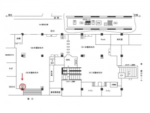 JR／下総中山駅／本屋改札外／№36駅看板・駅広告、位置図
