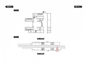 小田急　六会日大前駅／／№1204駅看板・駅広告、位置図