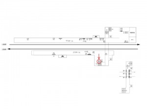 京王／井の頭公園駅／駅でんボード／№100駅看板・駅広告、位置図