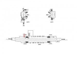 東京メトロ／神谷町駅／日比谷線／№25駅看板・駅広告、位置図