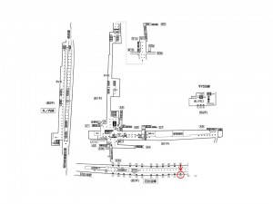 東京メトロ／霞ヶ関駅／日比谷線／№3駅看板・駅広告、位置図
