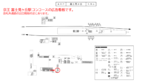 京王／富士見ヶ丘駅／駅でん／№90駅看板・駅広告、位置図