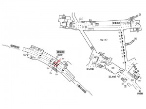 東京メトロ／上野駅／銀座線／№10駅看板・駅広告、位置図