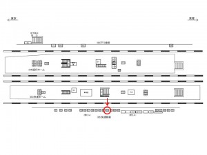 JR／荻窪駅／快速線前／№62駅看板・駅広告、位置図