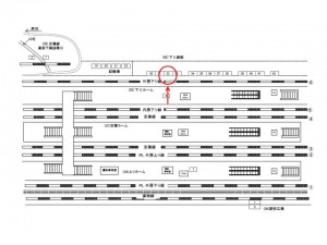 JR／蘇我駅／下り線側／№32駅看板・駅広告、位置図