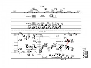JR/前橋駅/柵外コンコース№L5№5駅看板・駅広告、位置図