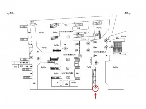 JR／千葉駅／３Ｆ本屋改札外／№11駅看板・駅広告、位置図
