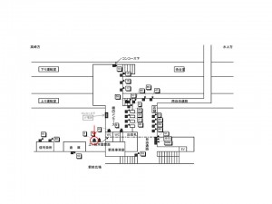 JR/新前橋駅/上り線駅壁/№2駅看板・駅広告、位置図