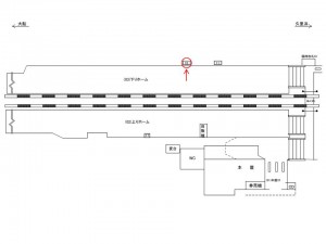 JR／北鎌倉駅／下りホーム／№10駅看板・駅広告、位置図