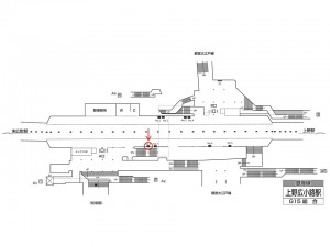 東京メトロ／上野広小路駅／銀座線／№8駅看板・駅広告、位置図