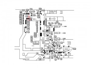 JR/高崎駅/西自由通路/№232駅看板・駅広告、位置図