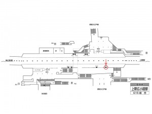 東京メトロ／上野広小路駅／銀座線／№5駅看板・駅広告、位置図