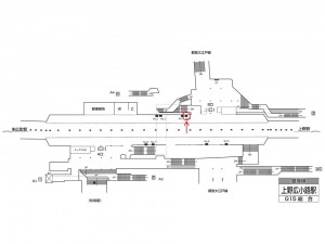 東京メトロ／上野広小路駅／銀座線／№4駅看板・駅広告、位置図