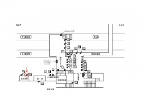 JR/新前橋駅/上り線駅脇/№40駅看板・駅広告、位置図