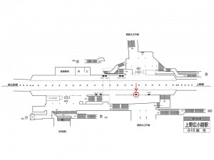 東京メトロ／上野広小路駅／銀座線／№6駅看板・駅広告、位置図