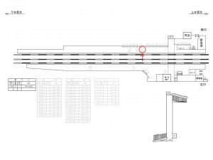 西武　井荻駅／ベンチ／№306駅看板・駅広告、位置図
