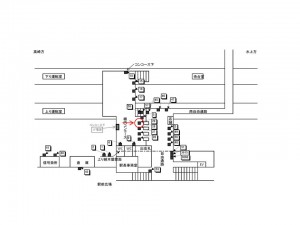 JR/新前橋駅/柵内コンコース/№29駅看板・駅広告、位置図