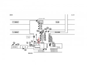 JR/新前橋駅/柵内コンコース/№9駅看板・駅広告、位置図