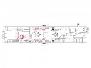 多摩都市モノレール 立川北駅/コンコースバナーA№A駅臨時広告・駅広告、位置図