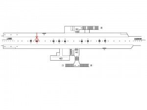 東京メトロ／稲荷町駅／銀座線／№2駅看板・駅広告、位置図