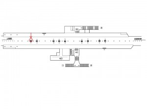 東京メトロ／稲荷町駅／銀座線／№1駅看板・駅広告、位置図