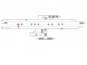 東京メトロ／稲荷町駅／銀座線／№18駅看板・駅広告、位置図